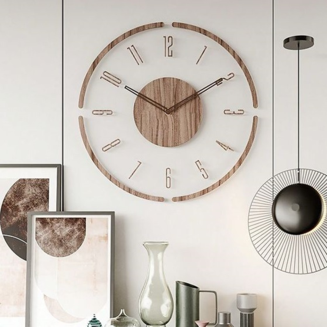 TimelessWood | Elegant Minimalist Wall Clock for Home Decor