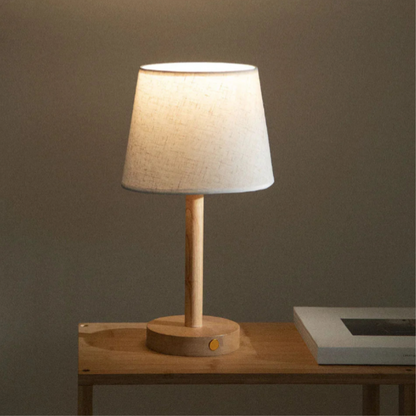 CozyGlow | Wireless Wooden Table Lamp for Warm Ambiance