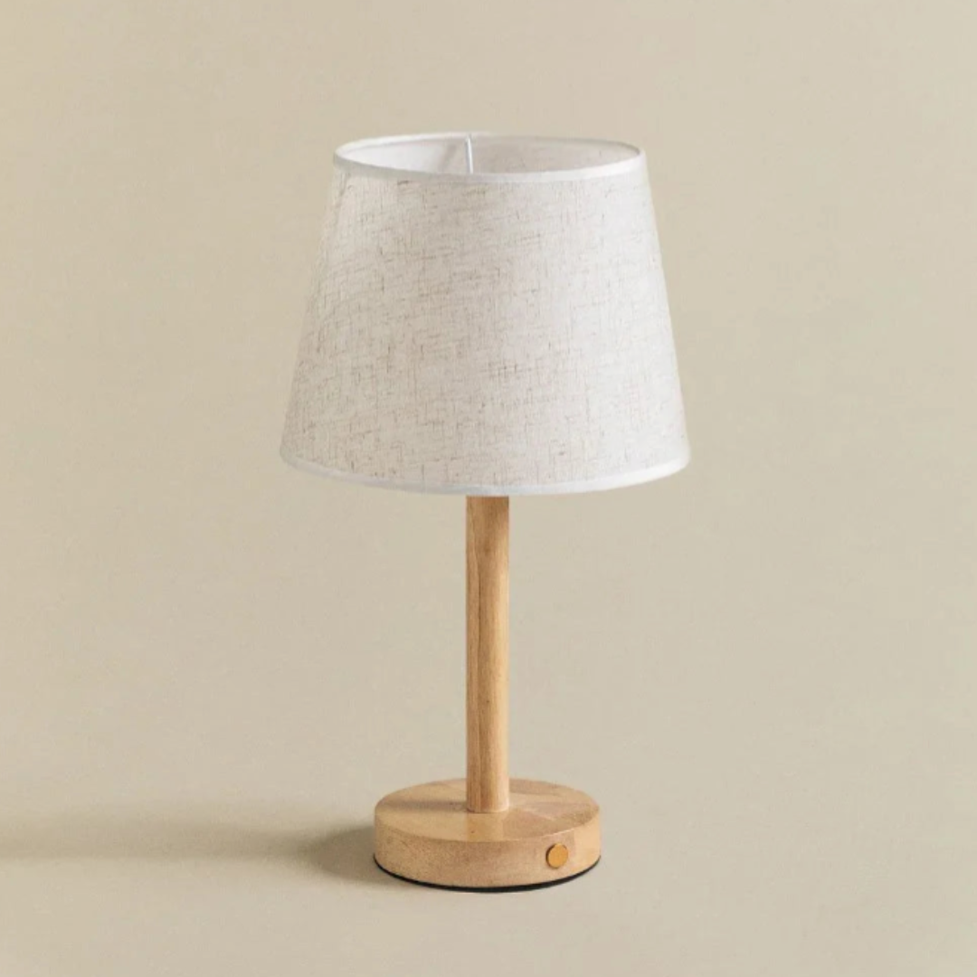 CozyGlow | Wireless Wooden Table Lamp for Warm Ambiance