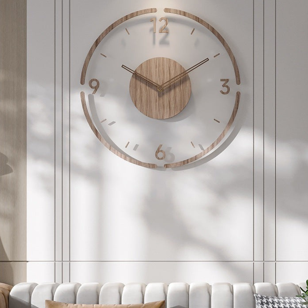 TimelessWood | Elegant Minimalist Wall Clock for Home Decor