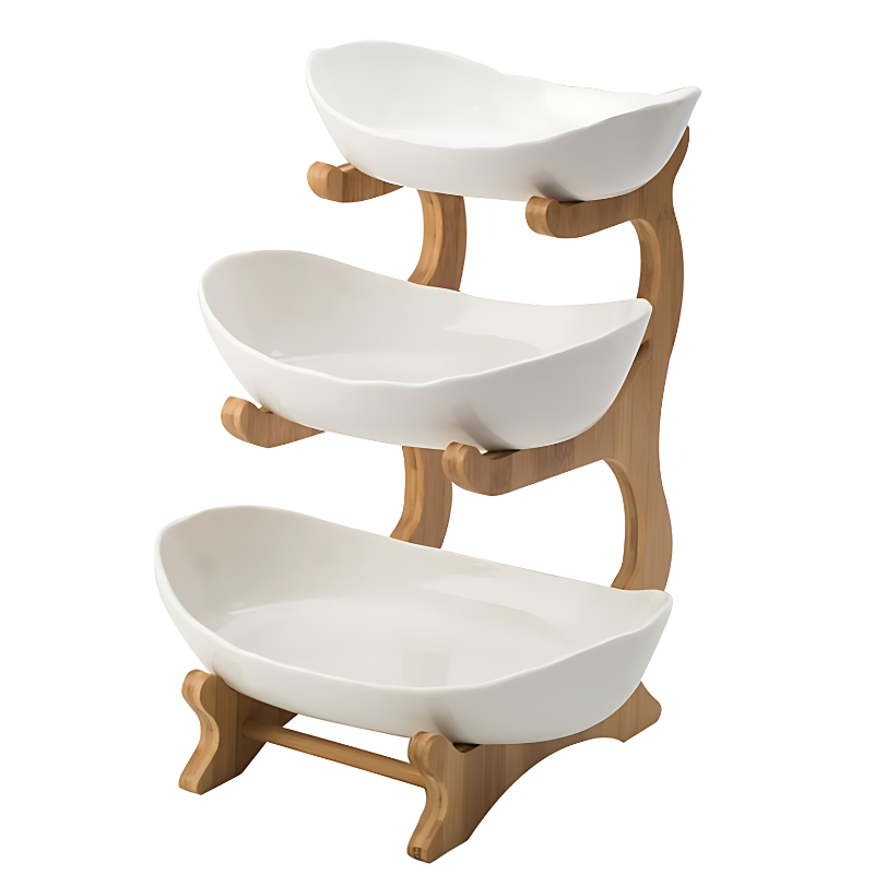 FruitElegance | Three-Tiered Fruit Stand for Stylish Storage