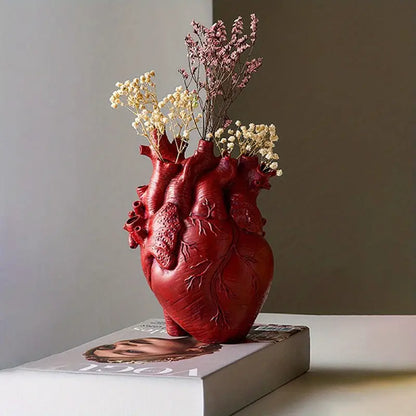 HeartfulElegance | Decorative Heart Shaped Vase for Flowers