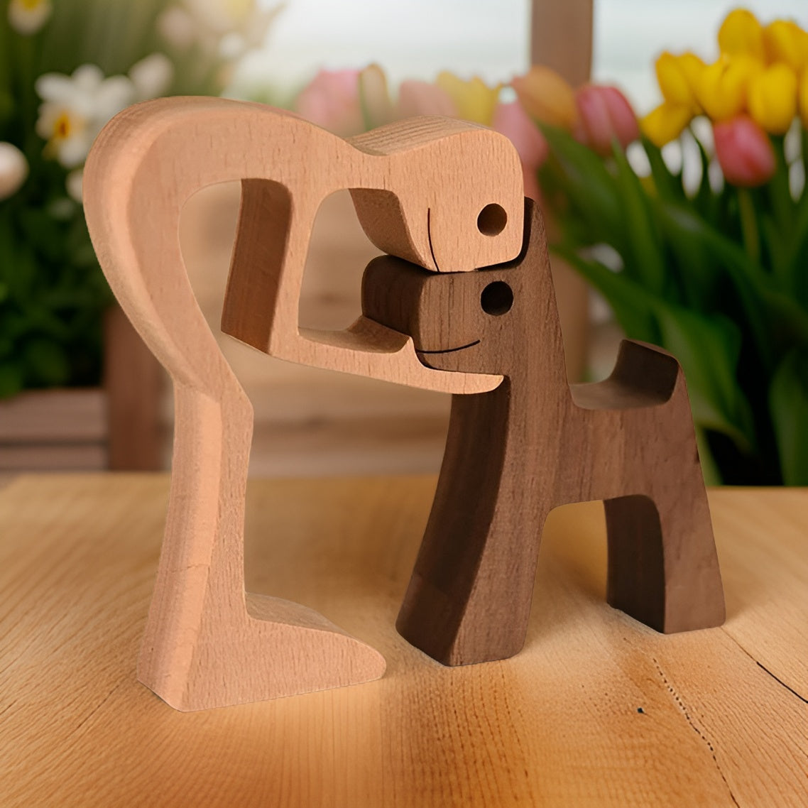 PawfectBond | Handcrafted Dog Human Figurine for Home Decor