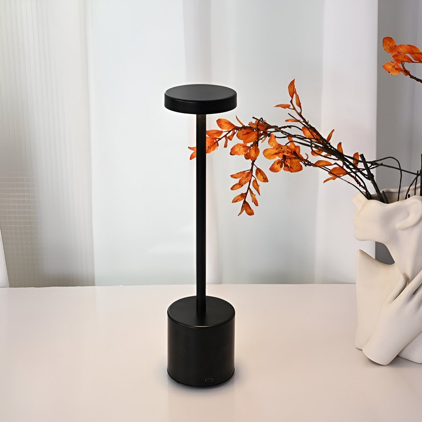 EternaGlow | Retro LED Table Lamp with Wireless Charging