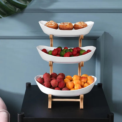 FruitElegance | Three-Tiered Fruit Stand for Stylish Storage