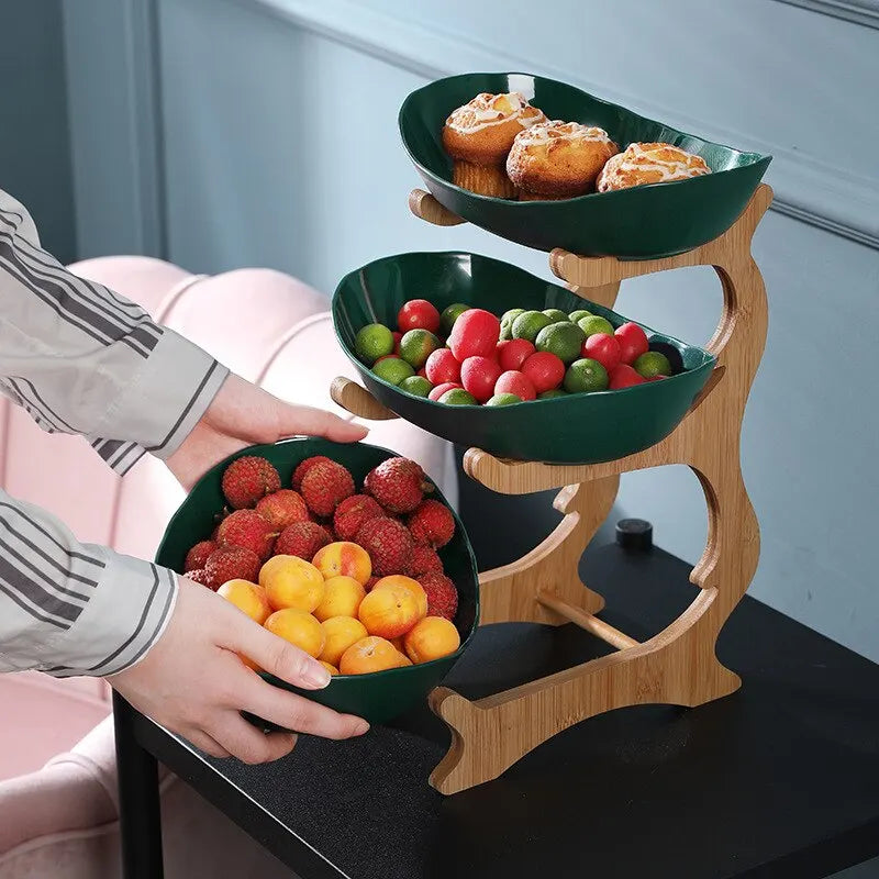 FruitElegance | Three-Tiered Fruit Stand for Stylish Storage