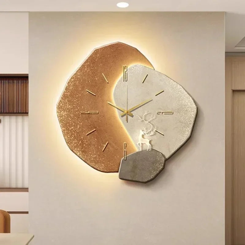 EleganceAura | Unique Silent Wall Clock for Home Decor