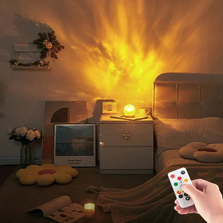 AquaGlow | Relaxing Projector Table Lamp for Soothing Ambiance