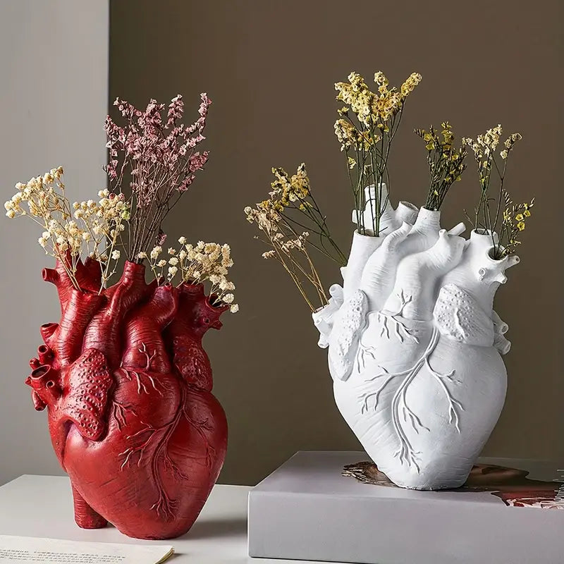 HeartfulElegance | Decorative Heart Shaped Vase for Flowers