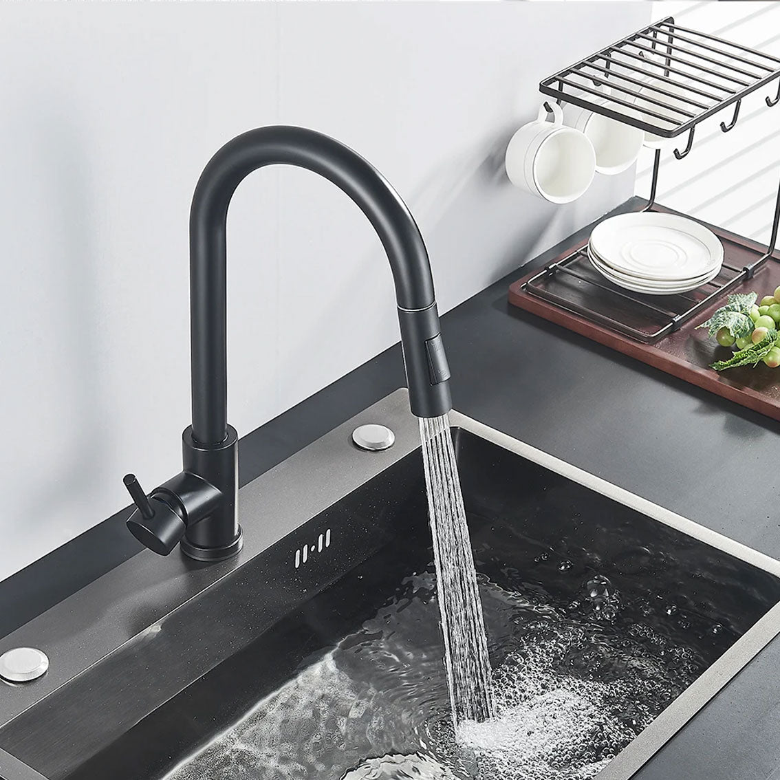 SmartFlowFaucet | Touch-Sensitive Kitchen Tap with Pull-Down Spray