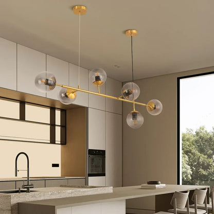 OpulOrb | Modern Ceiling Light Fixture with Colorful Glass Orbs