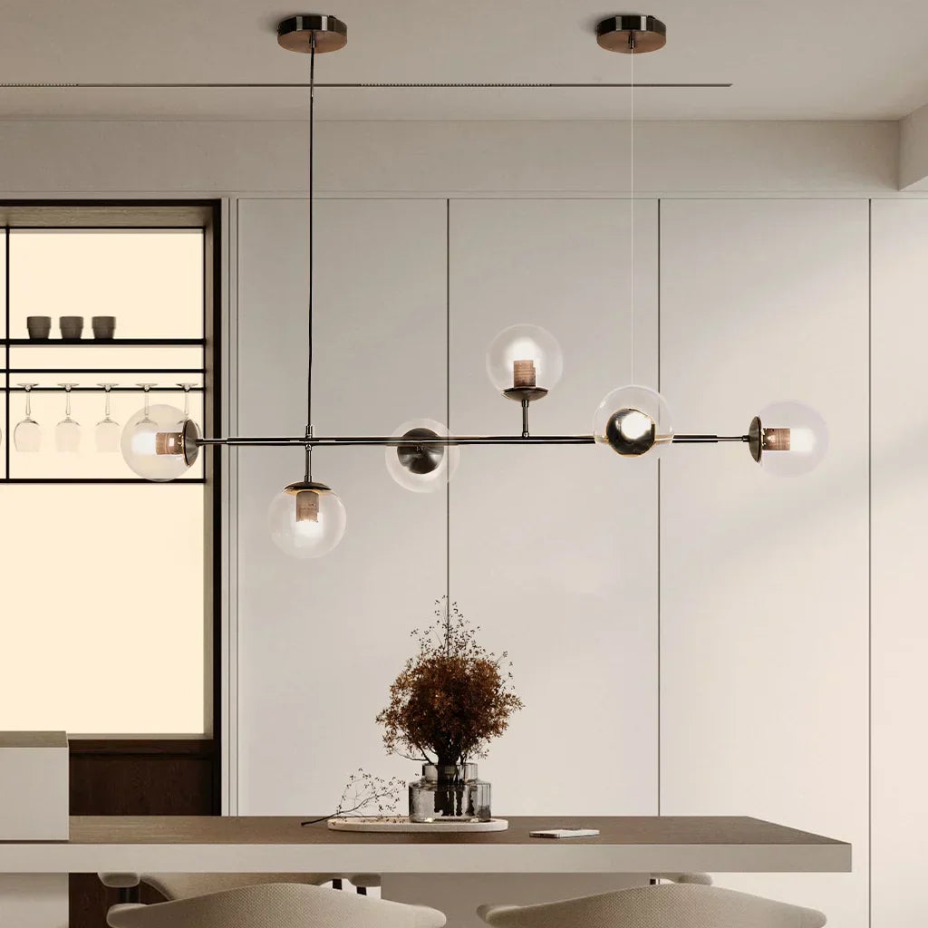 OpulOrb | Modern Ceiling Light Fixture with Colorful Glass Orbs