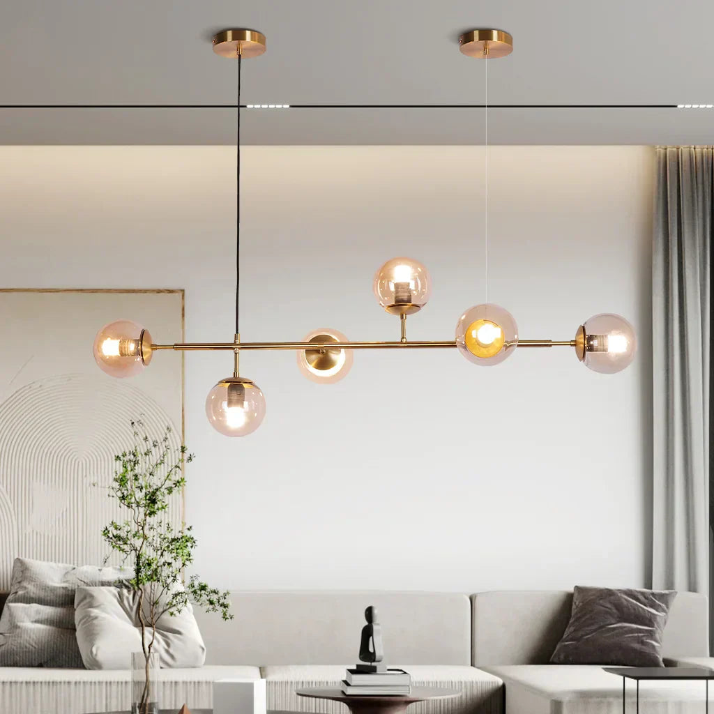 OpulOrb | Modern Ceiling Light Fixture with Colorful Glass Orbs