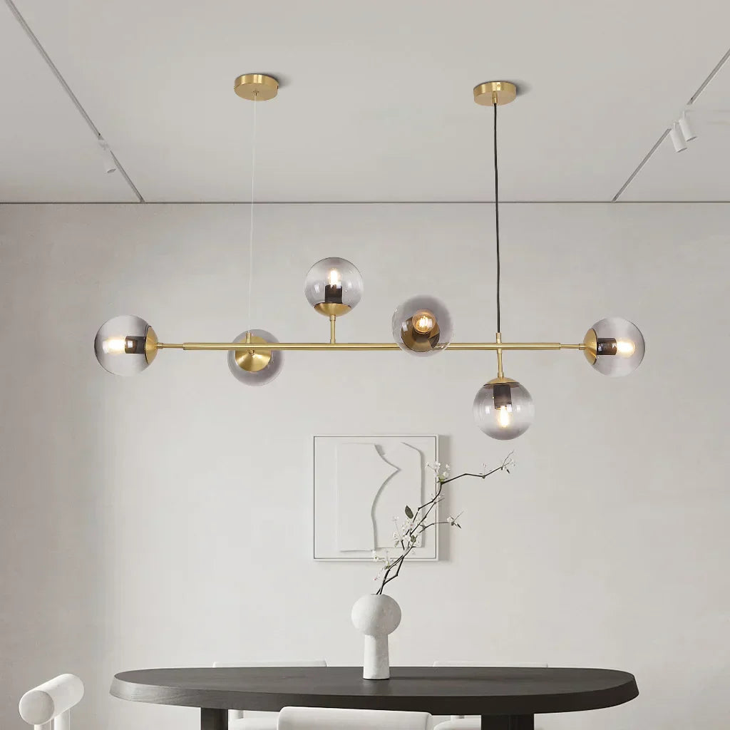 OpulOrb | Modern Ceiling Light Fixture with Colorful Glass Orbs